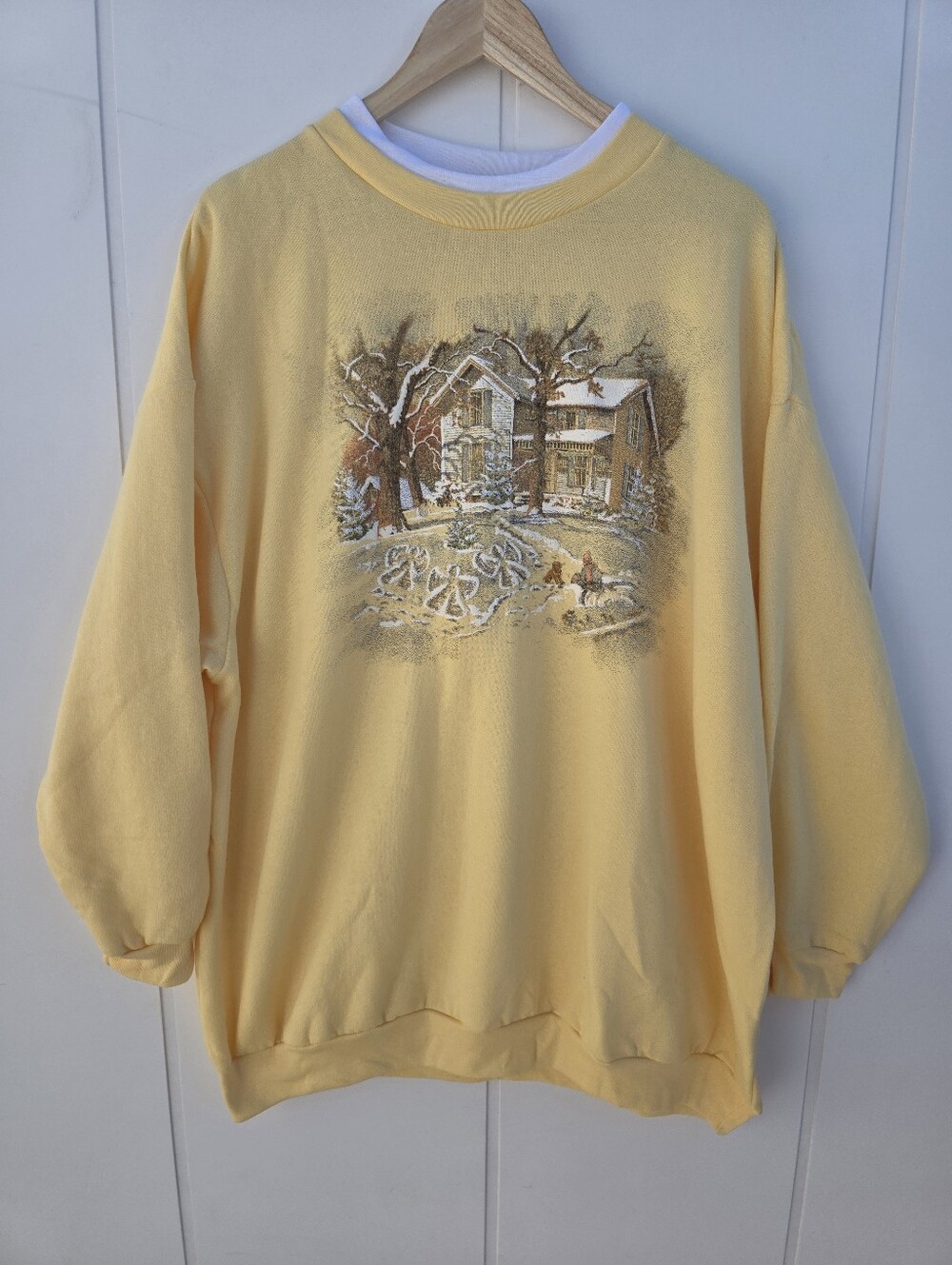 Vintage East West Plus Cottagecore Christmas Winter Crewneck Pullover Sweater 3X